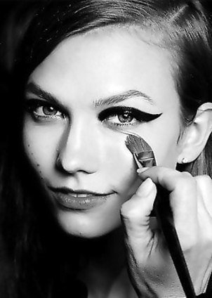 Karlie Kloss modeling in sexy lingerie and dress