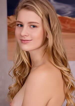 Lauma In Jean Shorts And White Panties