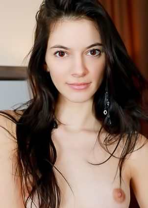 Russian Brunette Aleksandrina Gets Naked