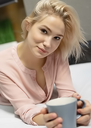 Sexy Blonde Lilly Mai In Flimsy Shirt And Pretty Panties