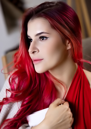 Pandora Red Exposing Her Gorgeous Breasts And Fondling Them Amorously