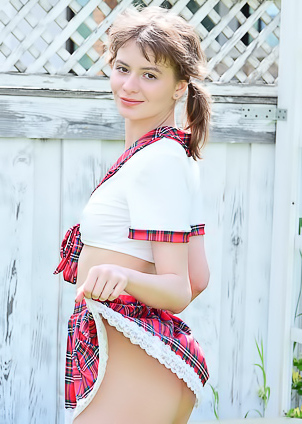 Marceline Sassy Sweetie Is Soon Naked Under The Outdoor Shower