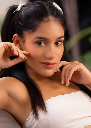 Carolina Guerrero | Colombian Petite Pigtails | Face Down Ass Up